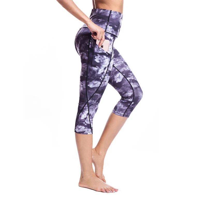 TOIVOTUKSIA women Calf-length Leggings High Waist Capris Tummy Control Workout Non See-Through Gym Sport Pants TOIVOTUKSIA women Calf-length Leggings High Waist Capris Tummy Control Workout Non See-Through Gym Sport Pants