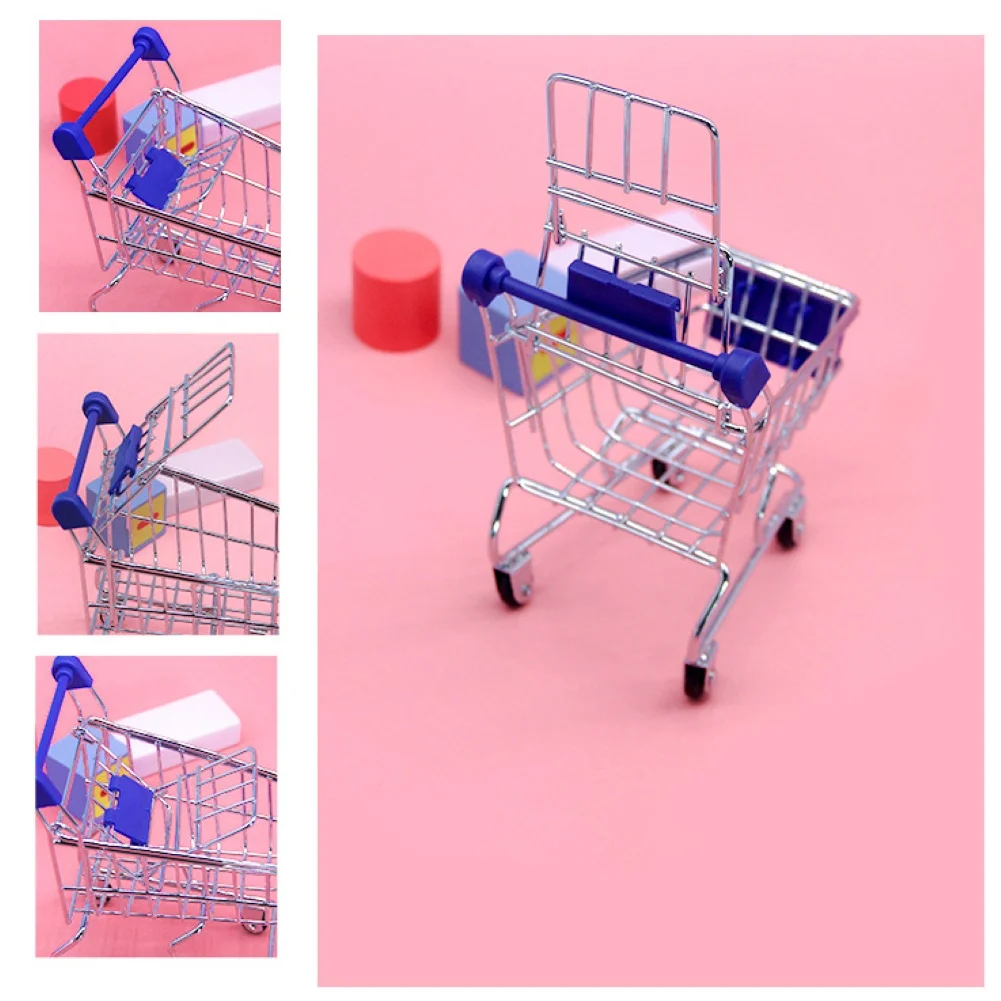 Горячая мини из нержавеющей стали Handcart супермаркет корзина для покупок Режим хранения игрушка телефон Еда Держатель милый детский подарок