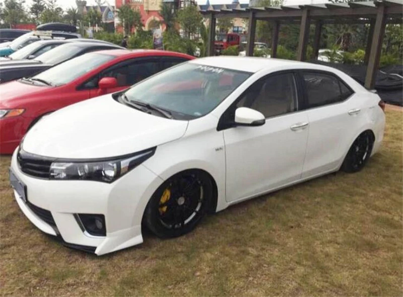 Для автомобиля Toyota Corolla передний бампер сплиттер губы пара бампер диффузор протектор внешний вид 15 16 комплект кузова передний спойлер