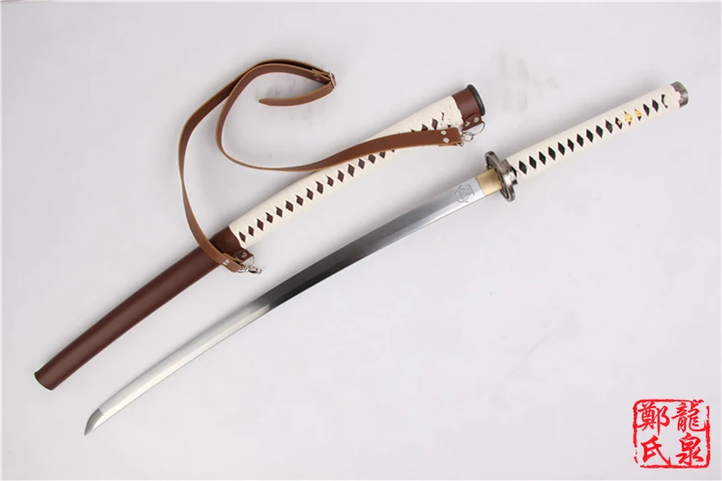 Japanese katana samurai for Movie The Walking Dead anime sword 1045 Carbon steel handmade sharp ready wooden sheath with PU