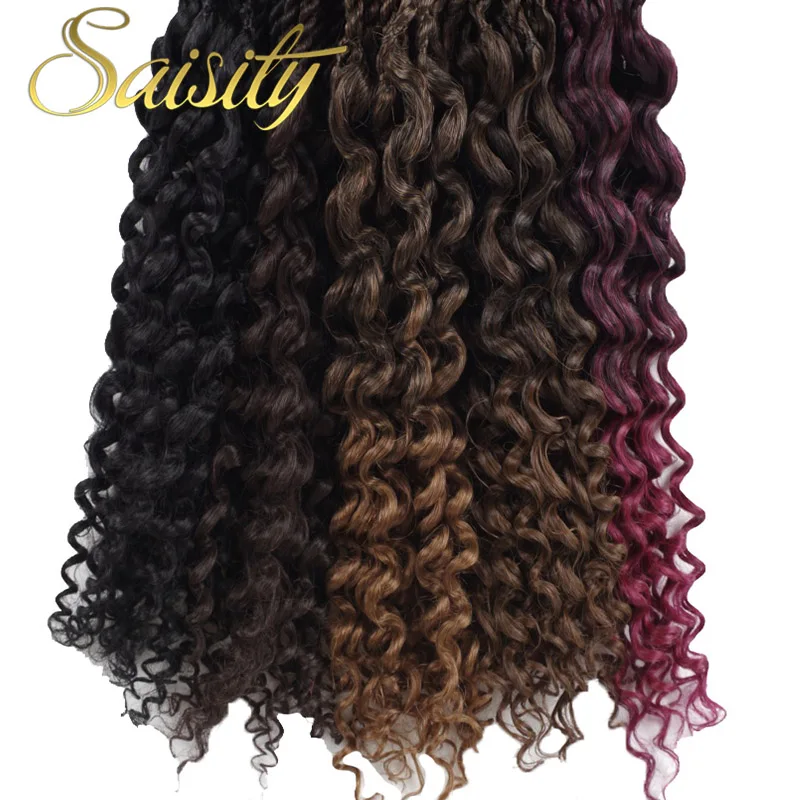 Saisity Ombre Goddess Senegalese Twist Crochet Hair Extensions With Synthetic Soft Dread Locs Bulk Crochet Braids