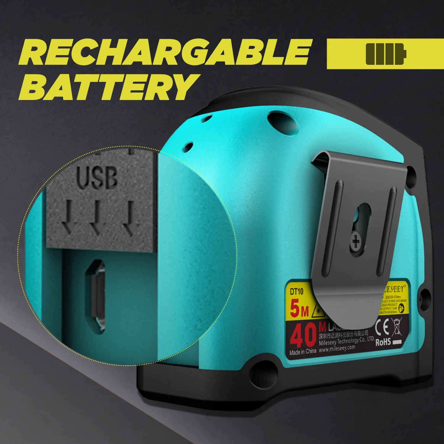 Mileseey DT10 Laser Tape Measure 2-in-1 Digital Laser Measure Laser Rangefinder with LCD Digital Display,Magnetic Hook Mileseey DT10 Laser Tape Measure 2-in-1 Digital Laser Measure Laser Rangefinder with LCD Digital Display,Magnetic Hook