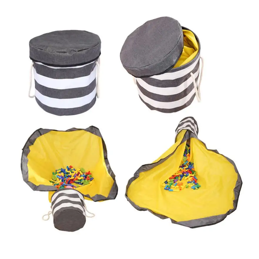 New Portable Kids Toy Storage Bag And Play Mat Toys Organizer Box Drawstring Bag Fashion