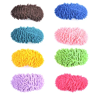 

1pcs candy color Mop Slipper Floor Polishing Cover Cleaner Dusting Cleaning Foot Shoes