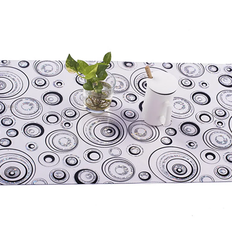 Европейская классическая 1,5 мм Прочная ПВХ водонепроницаемая пластиковая скатерть Корейская прозрачная скатерть для кухни обеденный стол коврик