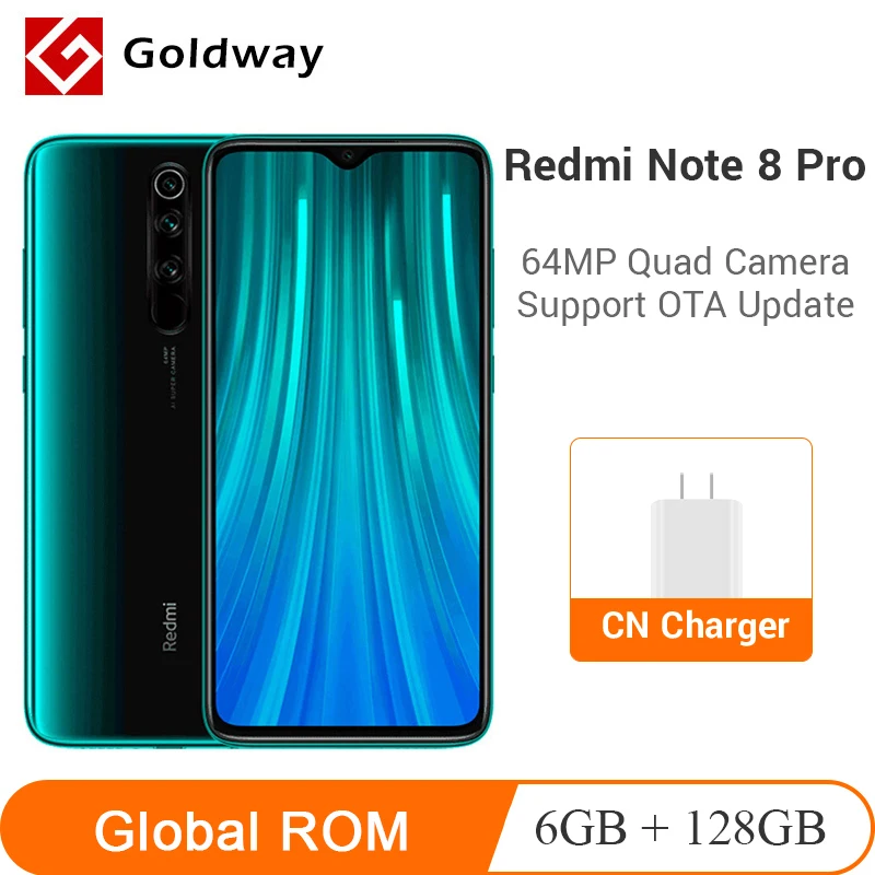 глобальная прошивка Xiaomi Redmi Note 8 Pro 6 ГБ ОЗУ 128 Гб ПЗУ мобильный телефон 64
