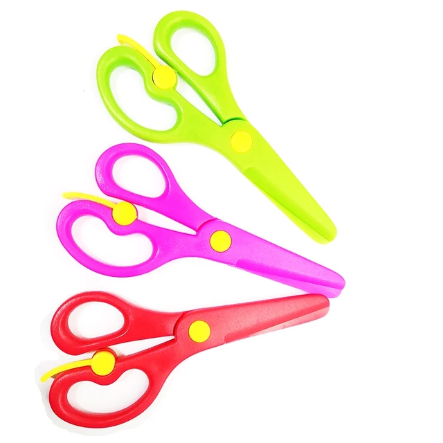 Mixed Color Safety Abs Plastic Material Scissors Children's Cutting Scissors  - Scissors - AliExpress