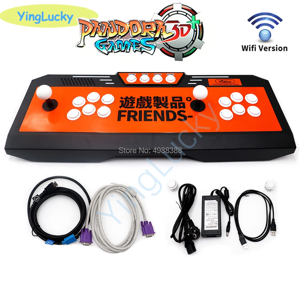 Pandora Box 3d 4018 In 1 Wifi Version Zero Delay Game Joystick Game Console  Host Connected Directly To Tv Projector Pc Emulator - Video Game Consoles -  AliExpress