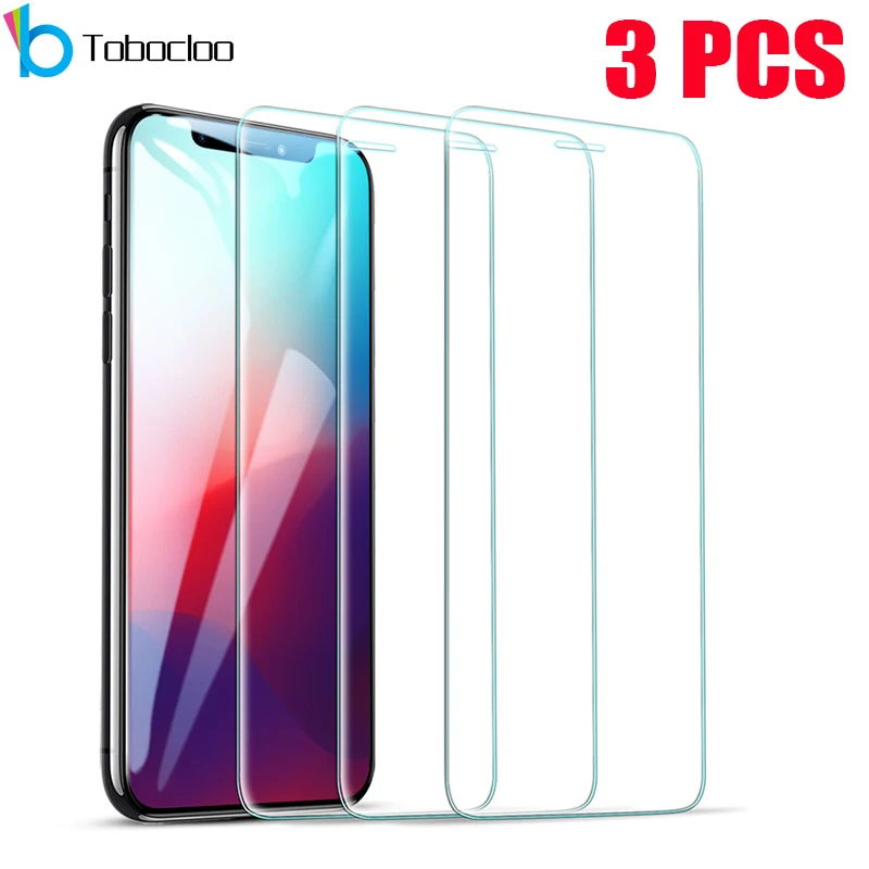 Защитное стекло закаленное для iphone X/XS/11 Pro/Max/XR/7/8/7/8/6s Plus/X/11 Pro 3 шт. | Мобильные