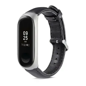 

Watch Band for xiaomi Mi Band 4 Leather Strap Leather Wrist Compatible Strap for Mi Band 4 Accessories Bracelet Miband 3 Strap
