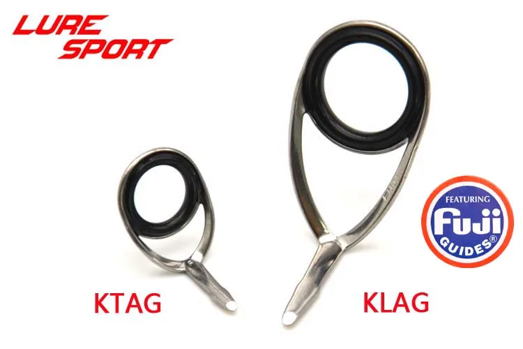 Haste de Rotação Pólo de Pesca Luresport Fuji Guia Conjunto Mnat Superior Klag Ktag Kwag 7 pc - Edifício Reparação Componente Faça Você Mesmo Acessório 16 ktag kwag guia 7 pc conjunto haste