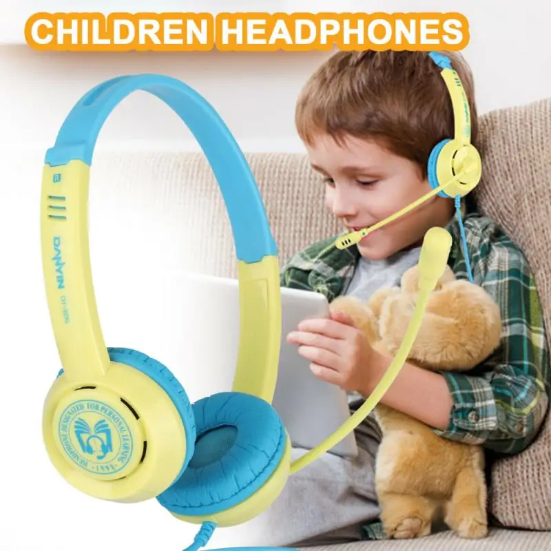 2020 Boys Girls Childrens Over Head 3 5mm Headphones Headsets With Mic For IPod PC Portable Audio Video Volume Control Earphone