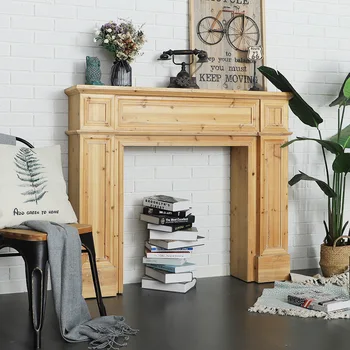 

American Vintage Homestay Fireplace Photography Props Wood French European Simple M Decoration Cabinet Solid Living Room Wedding