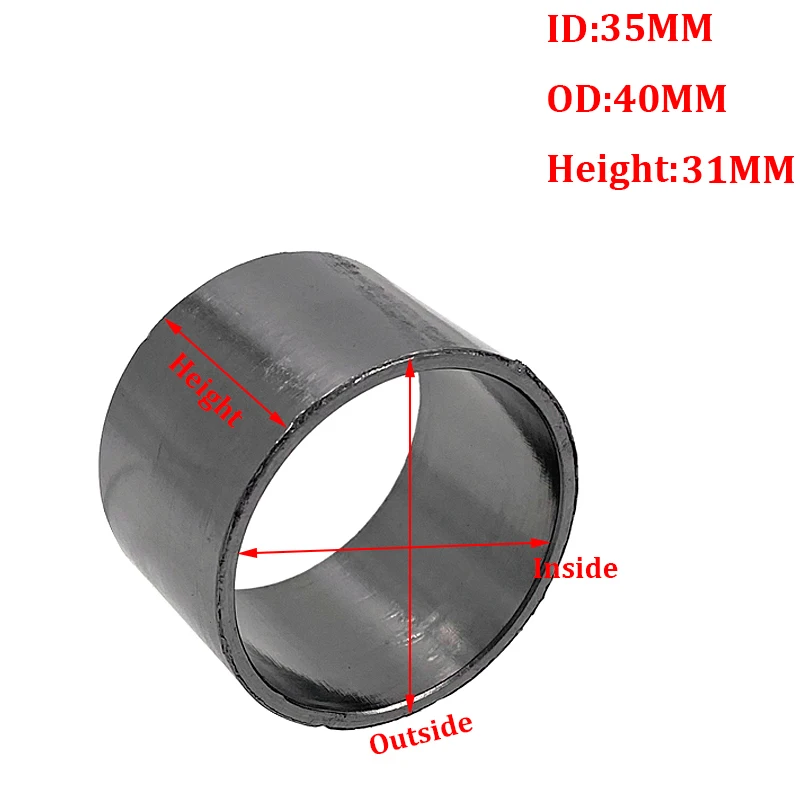 Motorcycle Dirt Pit Bike Accessories Exhaust Pipe Graphite Gasket to Muffler Silencer Gasket Connector OD 35mm 42mm 45mm 48mm