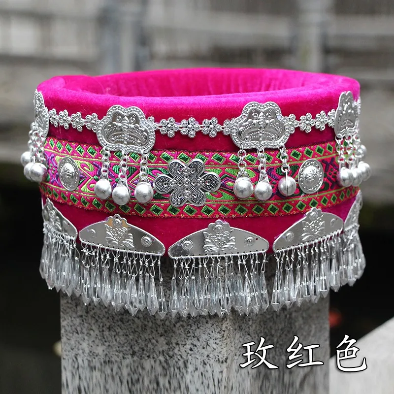 Шляпа hmong miao Ювелирные изделия Китайский народный танец аксессуары для волос Miao шляпа этническое миноритарное представление одежда аксессуары