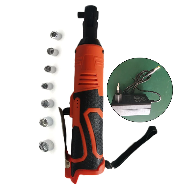 

18V Cordless 3/8 Inch 57Nm Electric Ratchet Wrench With EU/ US/ UK Optional Plug Charger Sockets 250rpm Durable