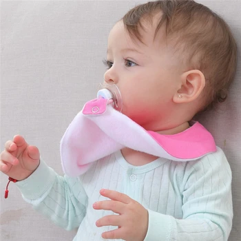 

2020 New Baby Bibs Multifunctional Waterproof Saliva Solid Color Towel Pacifier Clip Bibs Baby Feeding Cleaning Supplies