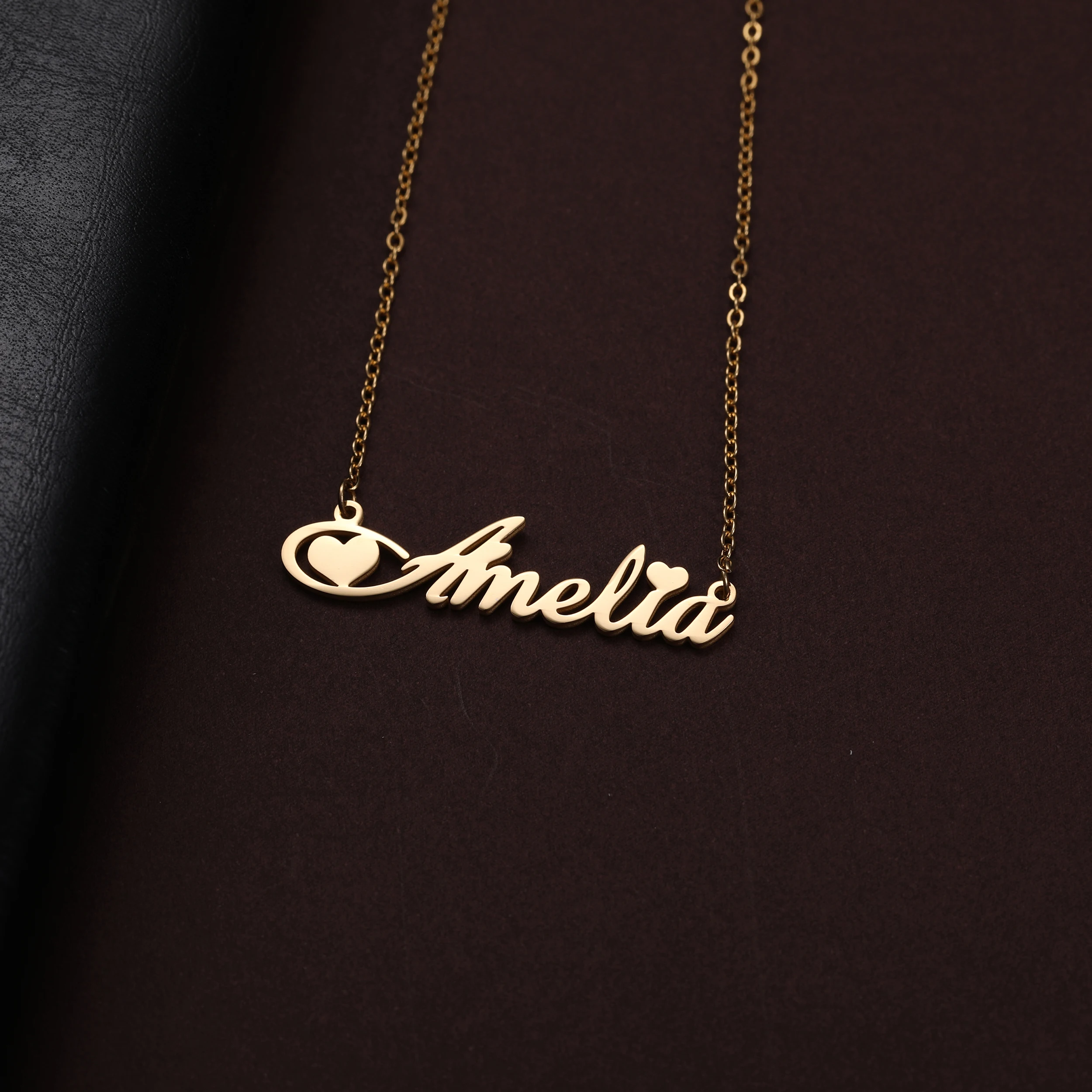 

Personalized Custom Name Necklace For Women Girls Stainless Steel Letter Necklace Customized Nameplate Gift