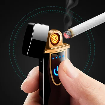 

Touch Screen Sensor Cigarette Lighter Compact Smart Sensor USB Charging Lighters Tungsten Flameless Premium Lighter new