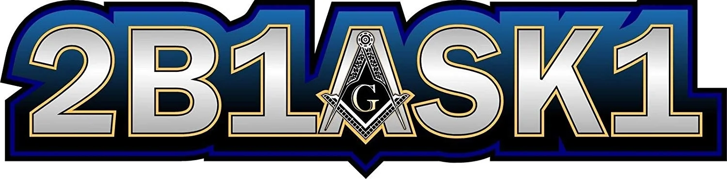 

For 4x 1.5" X 6" Masonic Series "2B1AsK1" Freemason Compass Square Decal Sticker