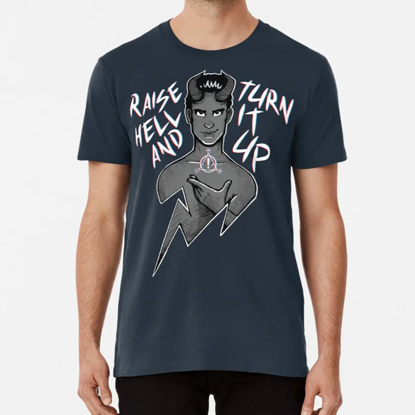 Футболка с надписью Raise Hell panic at the disco p atd patd brendon urie fan art fanart Band emo music death of a