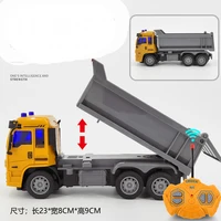 2.4GHZ Rc Cars Dump Truck Vehicle For Children Boys Xmas Birthday Gifts Simulation City Transporter Engineering Model Beach Toys 1