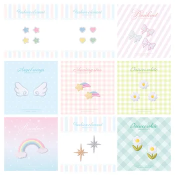 

Cute Bow Star Wing Flower Teenage Bow Embroidery Repair Patches Bag Jacket Jeans Cartoon Iron On Patches for Clothes Dress Shoes