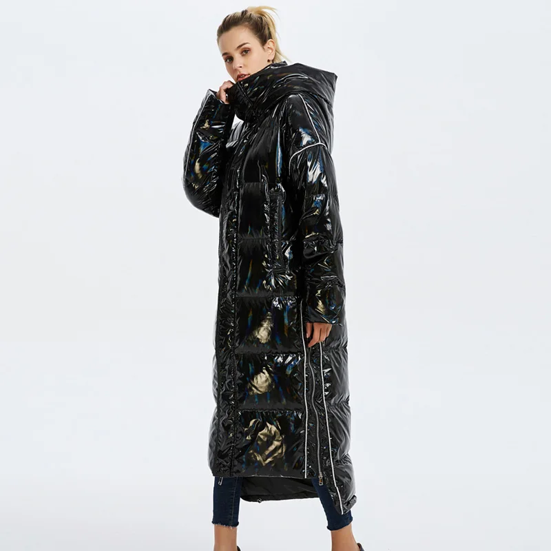 Goedkoop 90% Witte Eend Donsjack Vrouwen Winter Donsjack 2019 Shining Stof Stand Kraag Vrouwelijke Parka Korte Losse Jas Uitloper