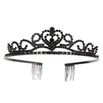 

1Pc Hair Accessory Bridal Hair Hoop Party Props Elegant Crown Crown with Combs for Girl Masquerade
