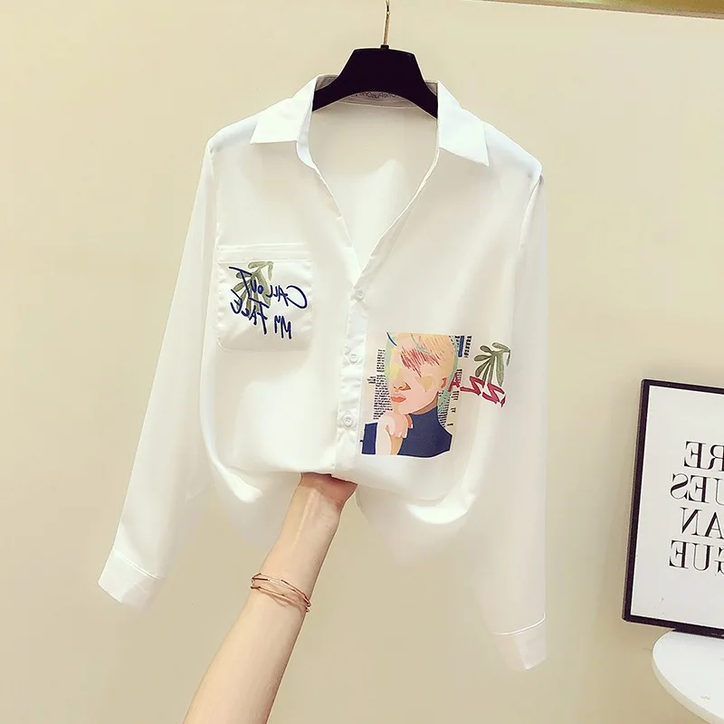 

Autumn 2020 New Foreign Style Anti Wrinkle White Shirt Women Design Sense Minority Temperament Shirt Chiffon Long Sleeve Top