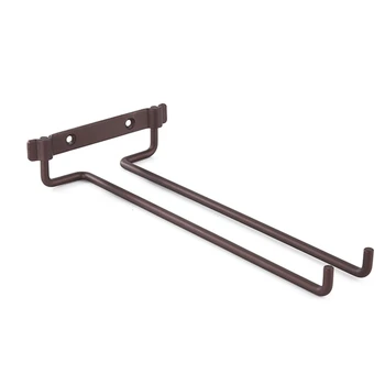 

Hanging Wine Glass Rack Single Row Stemware Cafe Restaurant Iron Holder