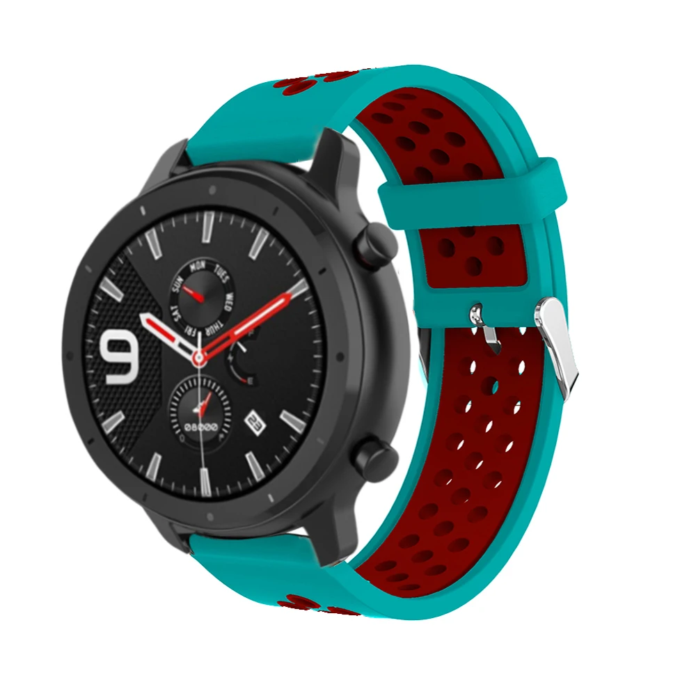 Спортивный силиконовый ремешок для Huami Amazfit GTR 42 мм браслет на запястье ремешки для xiaomi Amazfit GTS Bip BIT Молодежный пояс ремешок для часов