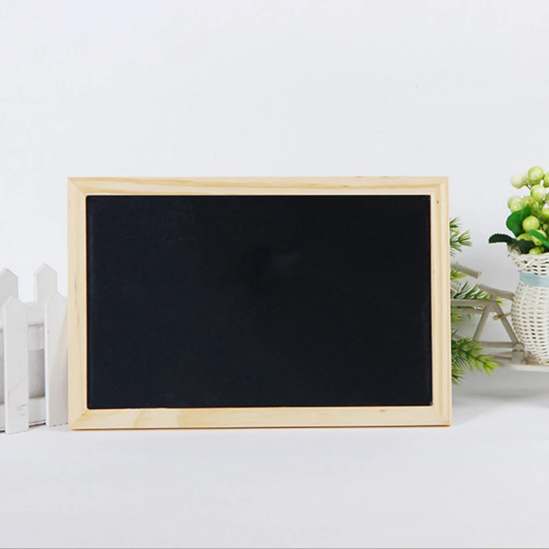 Pizarra de doble cara, marco de madera artesanal, pizarra pequeña, tablero de escritura de mensaje, decoración del hogar, lista DIY
