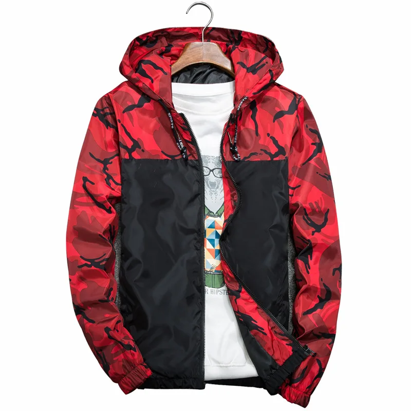 

Jacket 2019 Autumn Mens Hooded Jackets Slim Fit Long Sleeve Homme Trendy Windbreaker Coat Brand Clothing Drop Shipping