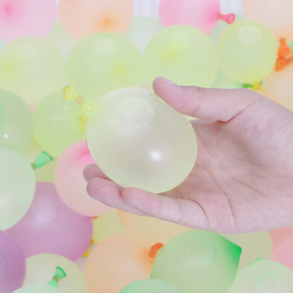 120PCS Latex Water Balloons Refill Kits Party Water Bomb Balloons Quick Filling
