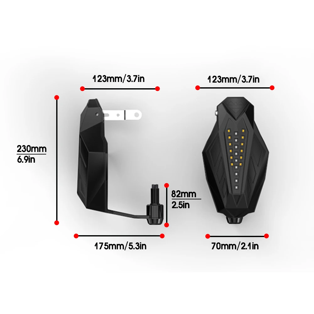 Motocicleta guardas de mão motocross luz led