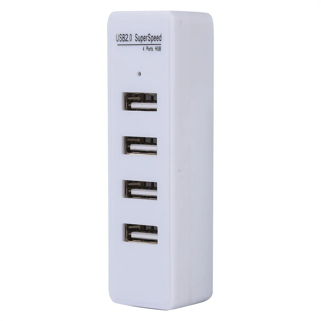 Usb-хаб 2,0 Micro USB 2,0 Универсальный ABS Тонкий Высокая Скорость 4-Порты и разъёмы 480 Мбит/с концентратор с Светодиодный индикатор с 4 Порты для компьютеров