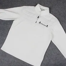 Зимние мужские футболки на молнии с черепом для гольфа, спортивные футболки Mark Lona, бархатная одежда, футболка для гольфа с длинным рукавом, 2 цвета