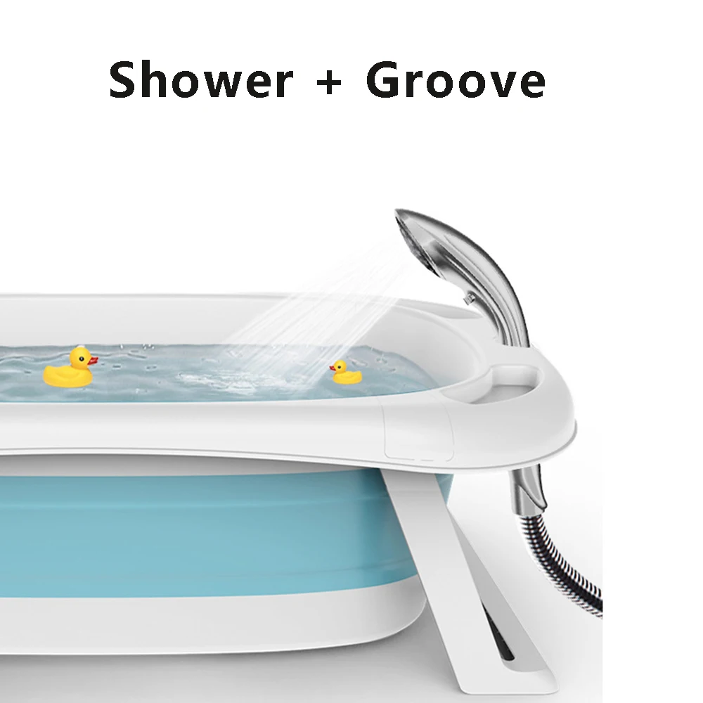 Складная детская Ванна для душа с термометром Нескользящие Детские ванны