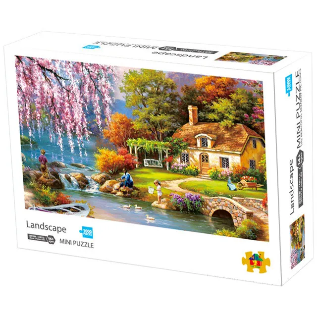 Mini Puzzle 42x30cm, 1000 pièces, Puzzle pour adultes, assemblage, 1000  pièces, anti-Stress, jouets Montessori pour Ch - AliExpress