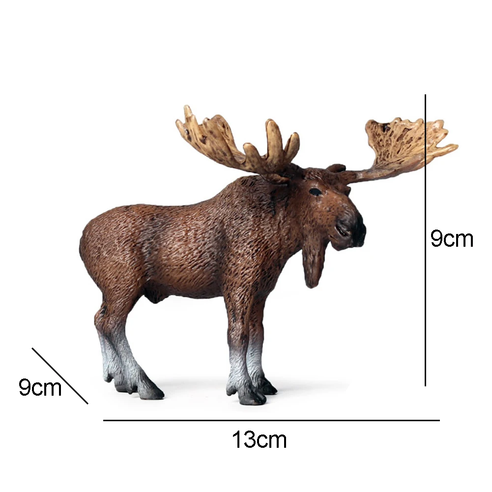 Моделирование Рождество лося дикие с животными из ПВХ фигурка-модель стол Декор образование игрушки в подарок на день рождения