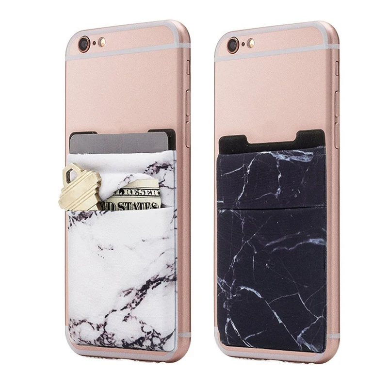 

PU Leather Adhesive Decorative Sticker Pocket Card Credit ID Holder Back Phone Pouch For iPhone X 8 7 for Samsung S9
