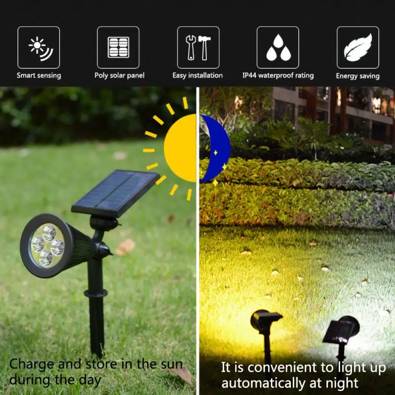 

4/7LED RGB Solar Garden Light Outdoor Decoration Pathway Waterproof LED Solar Powered Lawn Light Street Landscape Yard Lamp
