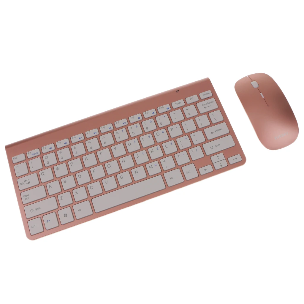 Ergonomic Ultra-Thin Low-Noise 2.4G Wireless Keyboard and Mouse Combo Wireless Mouse for Mac Pc Windows XP/7/10 Android Tv Box