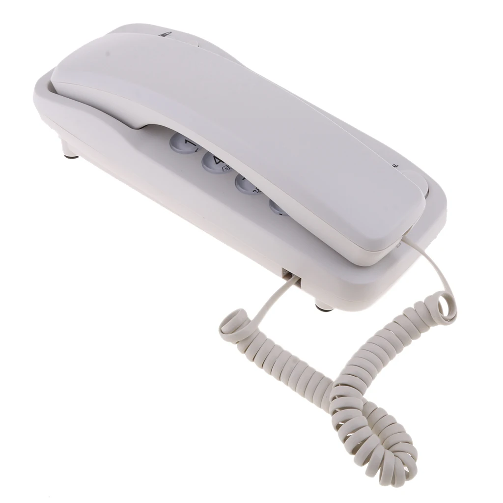 Portable Hanging Corded Phone Home Wall Line Telephone Office Business