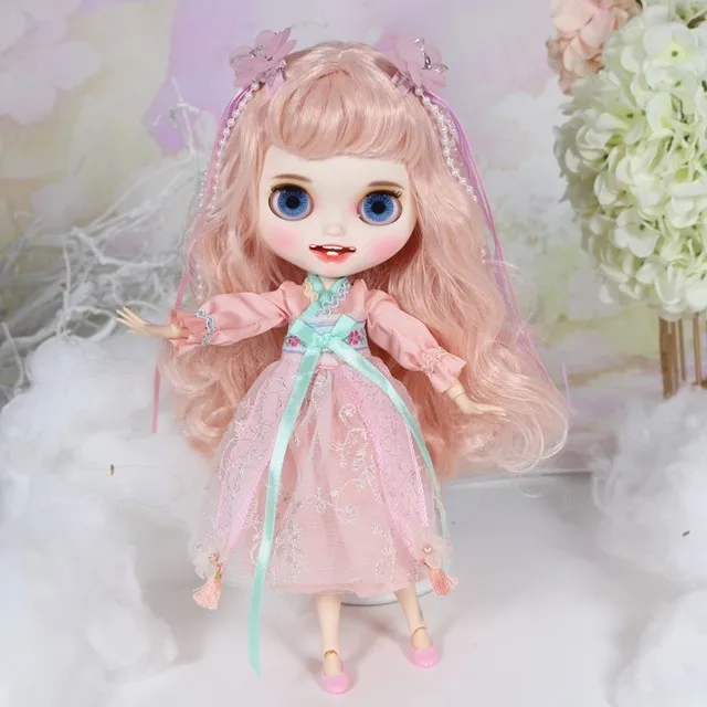 ICY Blyth кукла с нарядами Smilling ртом резные губы матовое лицо сустава тела 1/6 bjd, licca, pullip - Цвет: Flora