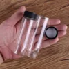 5pcs 50ml 30*100mm Glass Jars with Black Plastic Caps Glass bottle Spice Jars Potion bottles Glass Vials For DIY Craft 1