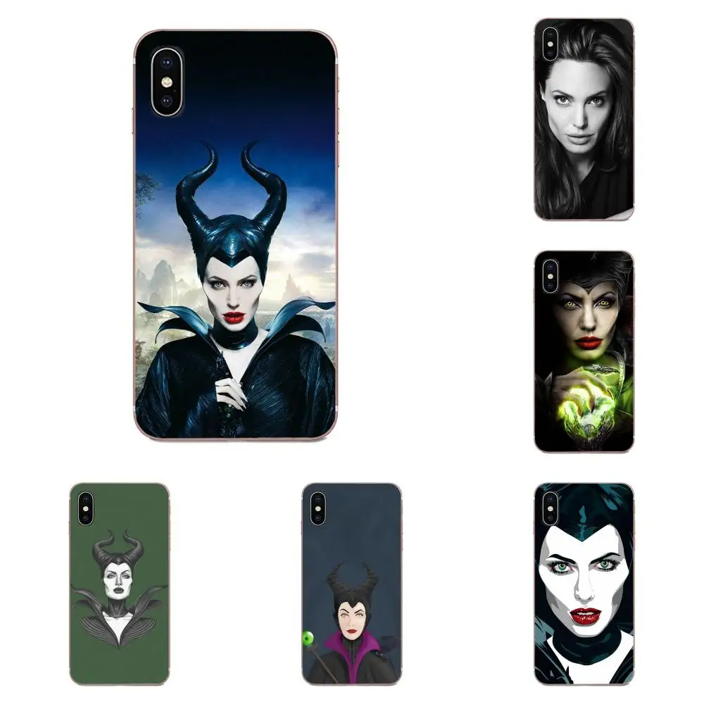 Silicone Phone Shell Cover Angelina Jolie Maleficent Horns For Samsung Galaxy A51 A71 A81 A90 5G A91 A01 S11 S11E S20 Plus Ultra | Мобильные