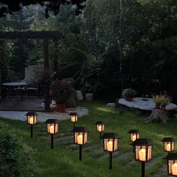 

Waterproof Outdoor Solar Power Lawn Lamps Portable LED Lantern Light Garden Path Landscape Decoration Lights With Ground Stake