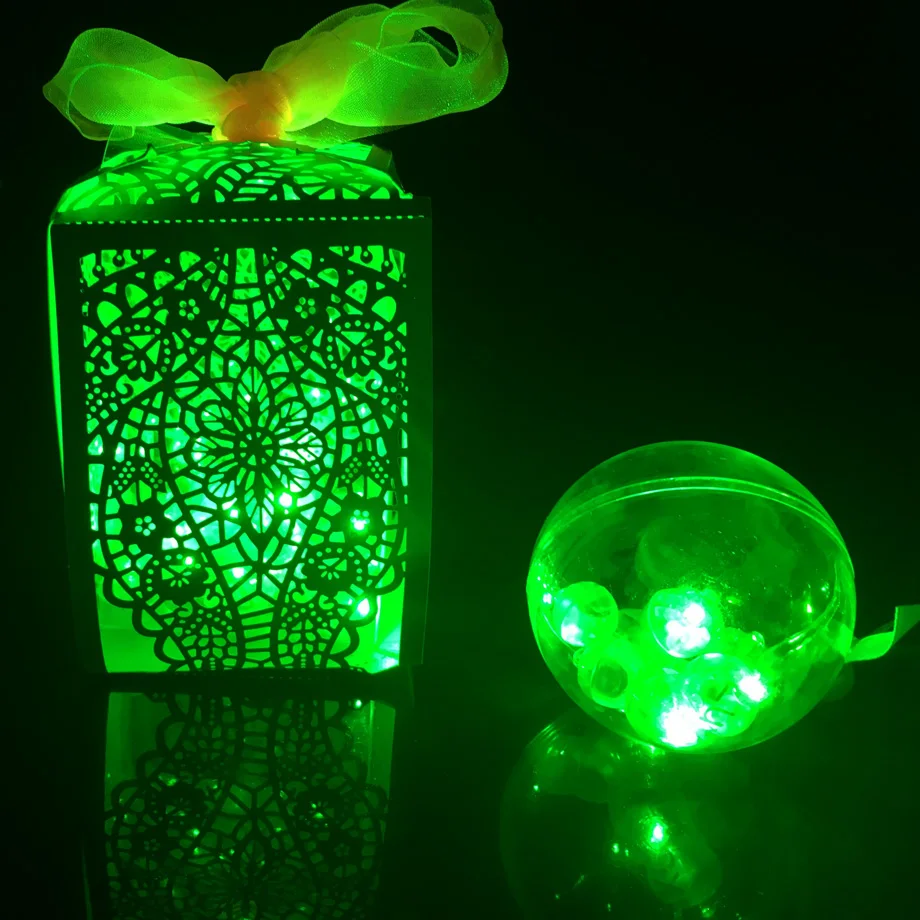 100 шт./лот круглые шарики Светодиодные мини фонарики для фонариков украшения на